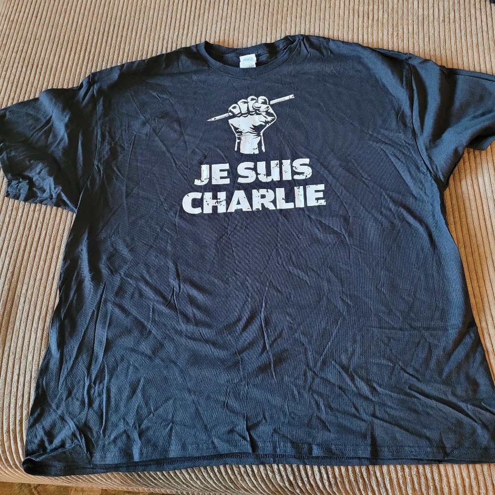 Je suis Charlie Tee Shirt Freedom Of Speech T Shirt Short Sleeve Small - 3 XL